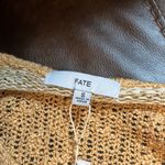 Fate NWT Distressed Sweater lightweight 900 Tan Photo 6