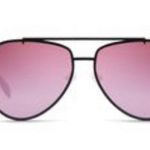 Quay Australia Dirty Habit Aviator Sunglasses in Black Berry Photo 0