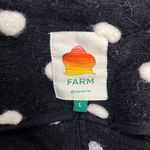 Farm Rio NWOT  Black White Polka Dot Fleece Cardigan Wool Blend Midi Coat Size L Photo 8