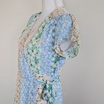 Blue Rain  Asymmetrical high low hem Floral Dress Womens Size Medium Photo 4