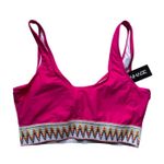 Aimage Women's High Waist Two Piece Bikini Set Aztec Swimsuit Pink L Large NEW Photo 4