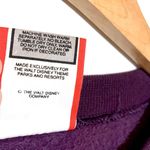 Disney Vintage  Designs Mickey Face Print Pullover Sweatshirt Unisex Purple Large Photo 2