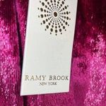 Ramy Brook Women Ellin Velvet Halter Neck Mini Dress Smocked Waist Red L Photo 4