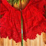 Free People Red Sweet Dreams Lace Crop Top - XS Photo 10