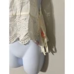 Ecote  URBAN‎ OUTFITTERS Eyelet Lace Tie Strap Tank Top Cream Crochet Boho S Photo 1