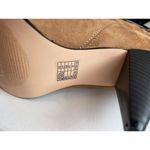 Forever 21 Tan Pointed Toe Ankle Boots Size 10 Faux Suede Cone Heels New Booties Photo 4