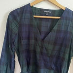 J.Crew Blackwatch Tartan Plaid Wrap Top Photo 5