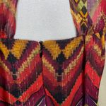 City Triangles Women's Aztec Mosaic Chiffon Multi Color Cut out Dress Size 13 Photo 5