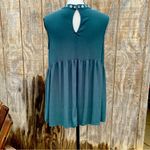 Knox Rose Teal Embroidered Sleeveless Babydoll Blouse Size Large Photo 6