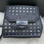 Alexander Wang
Marion Leather Crossbody Bag Eyelets Black Genesis Flap Grommets Photo 3