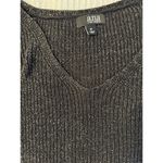a.n.a Black Sweater Metallic Knit V Neck Medium Fancy Holiday Dark Academia Photo 1