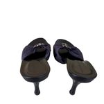 Donald Pliner Purple Leather Mesh Elastic Slide Metal Rhinestone Shoe $250 NIB Size 8.5 Photo 6