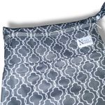 Noras Nursery Wet Bag Diaper Laundry Swim Suit Pouch Stroller Double Zip Gray Photo 2