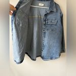 Terra & Sky  Denim Flannel Shacket Jean Jacket Hippie Boho Oversized Size 0X 14W Photo 3