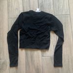 Dynamite  Long sleeve crewneck seamless top in jet black Photo 4