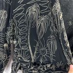 Chico's ‎ Cardigan 2 Black Sheer Embroidered Boho Art Open Front Festival Resort Photo 2