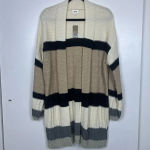 Buckle BKE Long Neutral Color Block Open Weave Knit Cardigan Sweater Size Small NWT Photo 1
