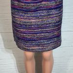 Kate Spade New York Size 6 Kylie Short Skirt Multicolor Purple Metallic Photo 1
