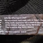 Eileen Fisher  Black Silk Organic Linen Open Bell Sleeve Cardigan Sweater Large Photo 4