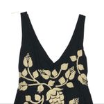 Johnny Was  Joystick Embroidered Black Cream Cotton Mini Dress Small Photo 4