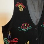 Bobbie Brooks Plus Vintage Velvet Black Ugly Christmas Vest Size 18W/20W‎ Photo 2
