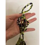 Billabong  Bikini Womens Medium Neon Yellow Leopard Print Triangle Top NWT Photo 4
