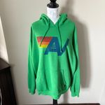 Aviator Nation  Hoodie Sweatshirt Womens Green Comfy Size Xlarge Photo 2
