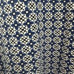 Max Studio  Retro Euro A-Line Skirt Blue Black White Geometric Pattern Small Photo 3