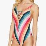 Billabong Multicolor Stripes One-Piece Swimsuit NWOT Photo 9