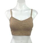 Aritzia Wilfred Beige Cami Camisole Sleeveless Spaghetti Strap Crop Tank Bra Top Photo 0