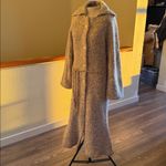 Handmade  one of a kind knit Long Gray Coat duster sweater Photo 10