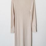 Modern Citizen [] MDRN Beige Ribbed V-Neck Longline Button Cardigan Sweater XL Photo 1