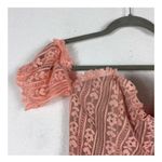 For Love & Lemons  Peach Dakota Lace Off Shoulder Bustier Corset Dress Medium Photo 5