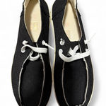 None black canvas slip-on shoes women’s size 8 Photo 0