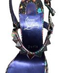 Christian Louboutin Sandals Pyraclou Studded Patent Leather Platform Wedges 38 Photo 4