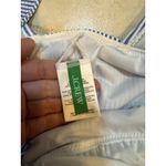 J Crew NWT Striped Ruffle Plunge One Piece Swimsuit Navy White Size 12 Blue Photo 2