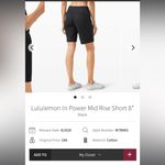 Lululemon  In Power Mid Rise Short 8" size 8 Photo 5