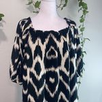 H&M NEW Blue and White Puff Sleeve Maxi Dress, Off the shoulder Dress Size XXL Photo 2