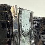 Marc Fisher Daith Black Croc Embossed Leather Pointed Toe Block Heels Boots 6 Photo 7