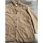 Liz Claiborne Vintage Women’s 14 Tan Charcoal Wool Bl Chunky Tweed Blazer Jacket Photo 5