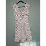 Torrid Black White Striped V Neck Criss Cross Back Skater Dress Plus Size 2 Photo 2