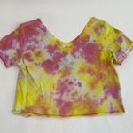 Hand Dyed Bedazzled Tie Dye Tee Yellow Size undefined Photo 3