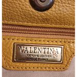 Valentina Leather Crossbody Bag Italian Designer Mustard Yellow Purse Photo 2
