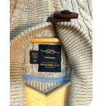 CPO PROVISIONS Womens Fisherman Aesthetic Cable Knit Button Shawl Collar Sweater Tan Photo 2
