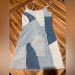 Akira NWT  patchwork Blue jean mini dress small Photo 1