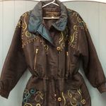 Vtg Y2K Mulberry Street puffy ski jacket oversized Size‎ S with shoulder pads Black Photo 2