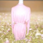 Pink Cardigan Dress with White Trim Size M Photo 6