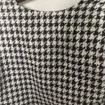 ZARA  Houndstooth Cropped Blazer Jacket Black White Crystal Safety Pins Medium M Photo 9