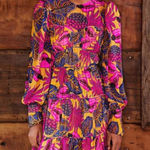 Farm Rio  Fruit Dream Long-Sleeve Mini Dress Size Medium Photo 0