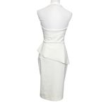 Chiara Boni  La Petite Robe White Halter Peplum Dress Women’s Medium Cocktail Photo 6